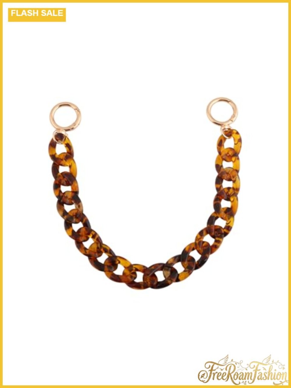 Acrylic Leopard Print Purse Chain Handbag Strap 15 Inch Charm Accessory